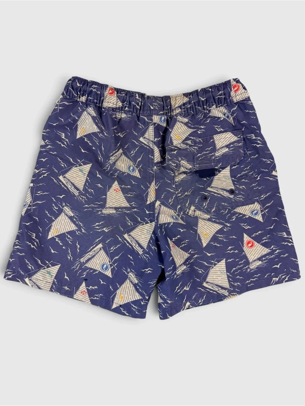 Vineyard Vines Boys 7 Sailboat Swim Trunks Navy Nautical Regatta Print